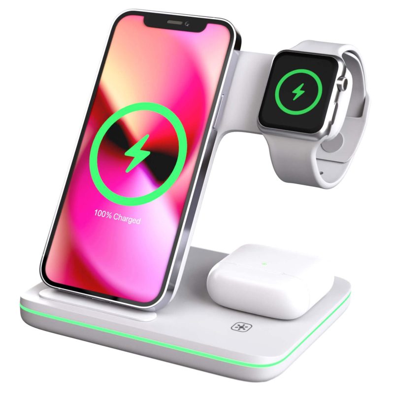 Trådløs hurtiglader for iPhone/ Apple Watch/ Airpods 