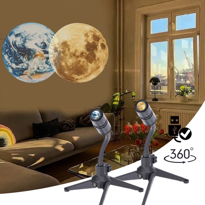 Måne Projeksjons LED-lampe